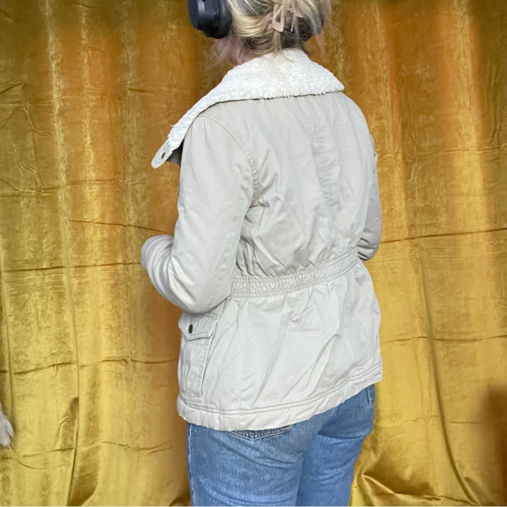 Flannel lined winter jacket with fur collar - Picture 4 of 4